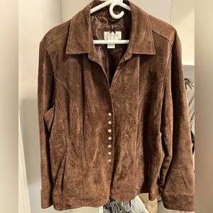 Beautiful size 14 brown suede jacket